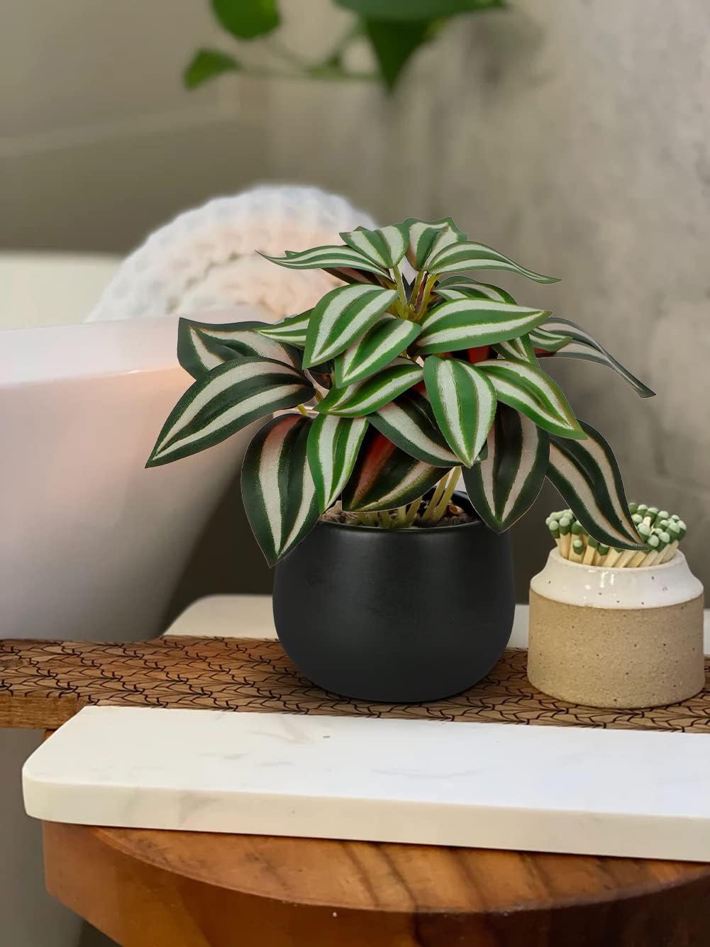 Briful 3PCS Artificial Plants in Black Pots