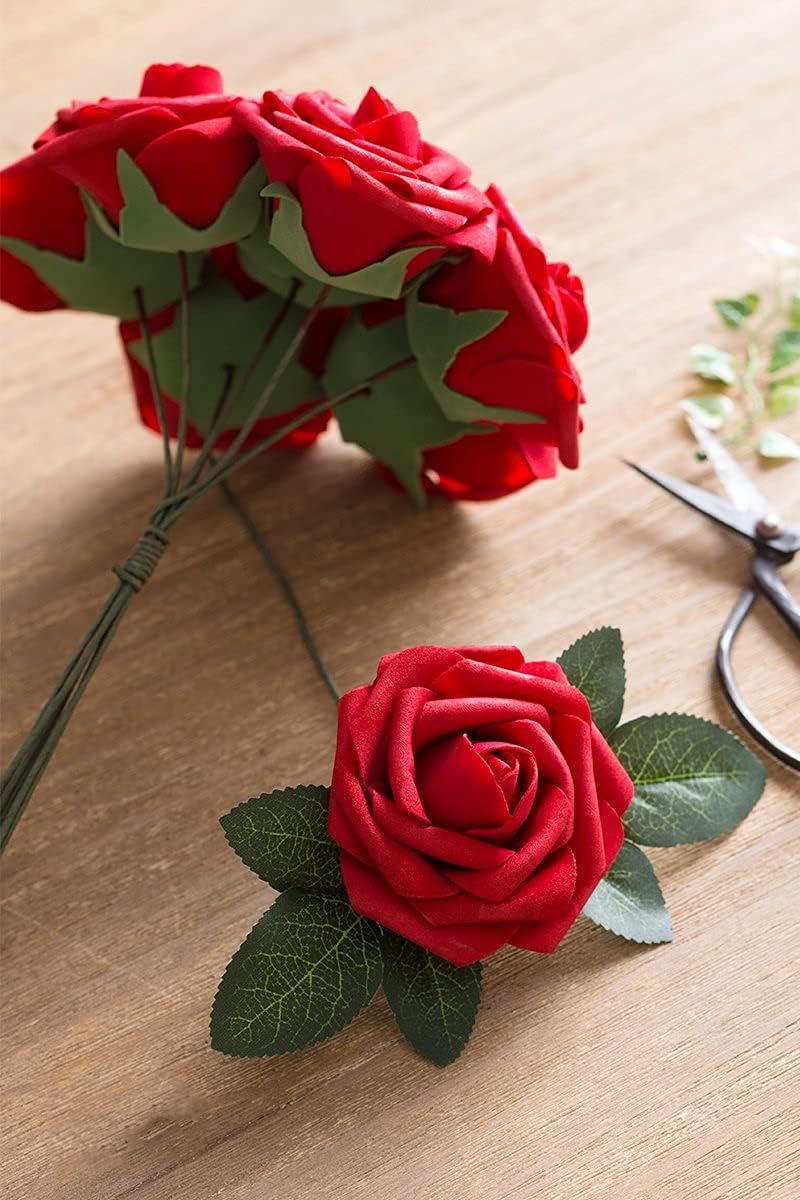 Lings Moment Artificial Rose Leaves Bulk Decor 35Pcs