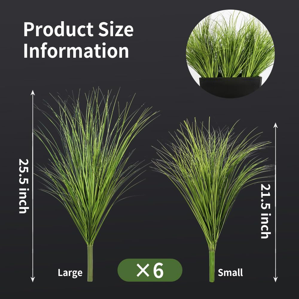Melorca And Guilla 6PCS 255 Inch Fake Tall Onion Grass Artificial Plants