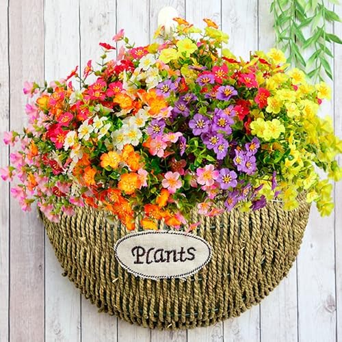 Tinsow 24 Bundle Artificial Flowers for Outdoor Decor