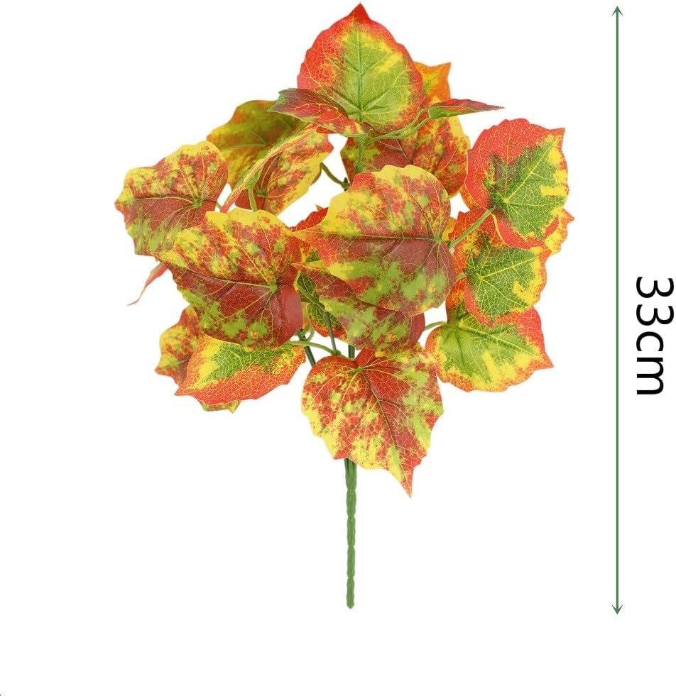 Bincy 12Pack Artificial Maple Leaves for Autumn Decor