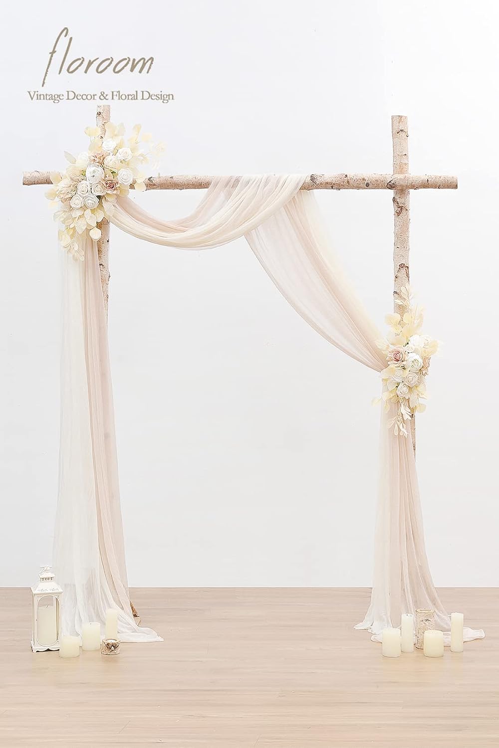 Floroom Arch Flowers with Drapes Kit Pack of 4