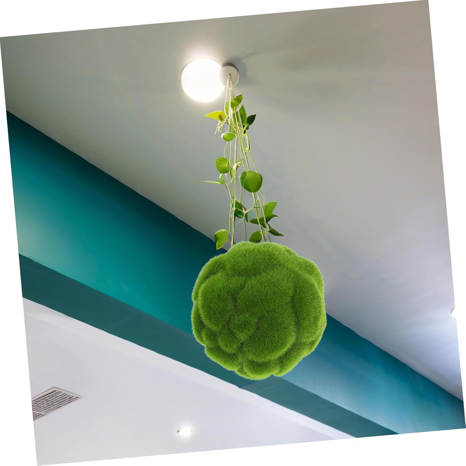 2pcs Artificial Moss Spheres Flocked Foam Greenery Decor Balls