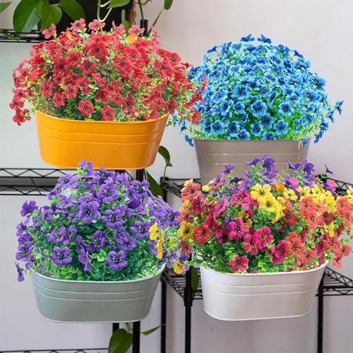 NOV FIRE Artificial Flowers 8 Bundle Mix Colors