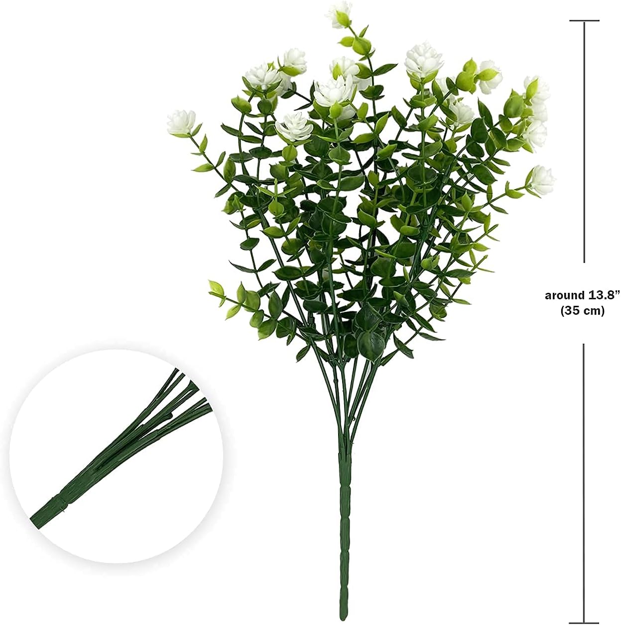 10 Bundles Artificial Flowers for Outdoor Decor