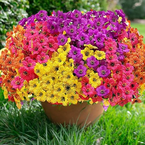 20 Bundles Artificial Flowers for Outdoor Decor 1