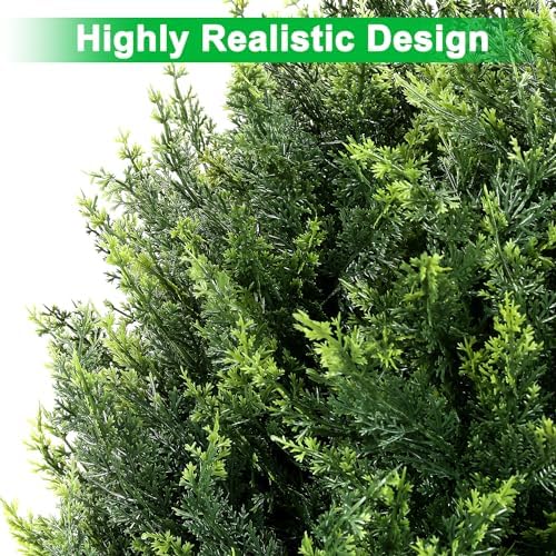 Keepinno 21 T Artificial Cedar Topiary Ball Tree 2 Pack