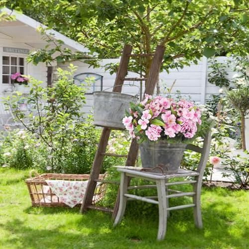 6 Pcs Artificial Impatiens Flowers for Outdoor Decor