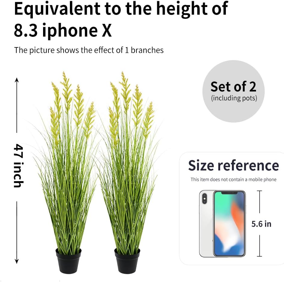 MelorcaGuilla 2Pack 49 Artificial Tall Grass