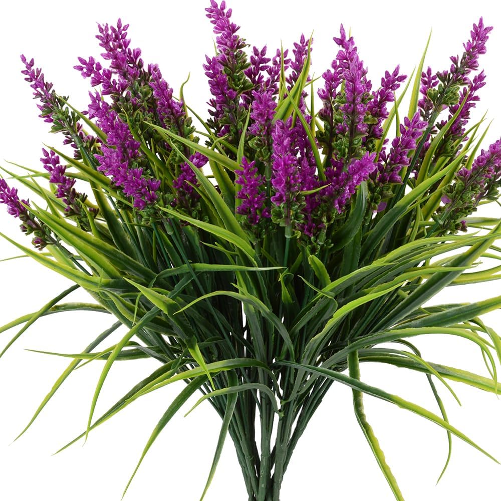 HANDIC 4pcs Artificial Plants Outdoor Decor Set