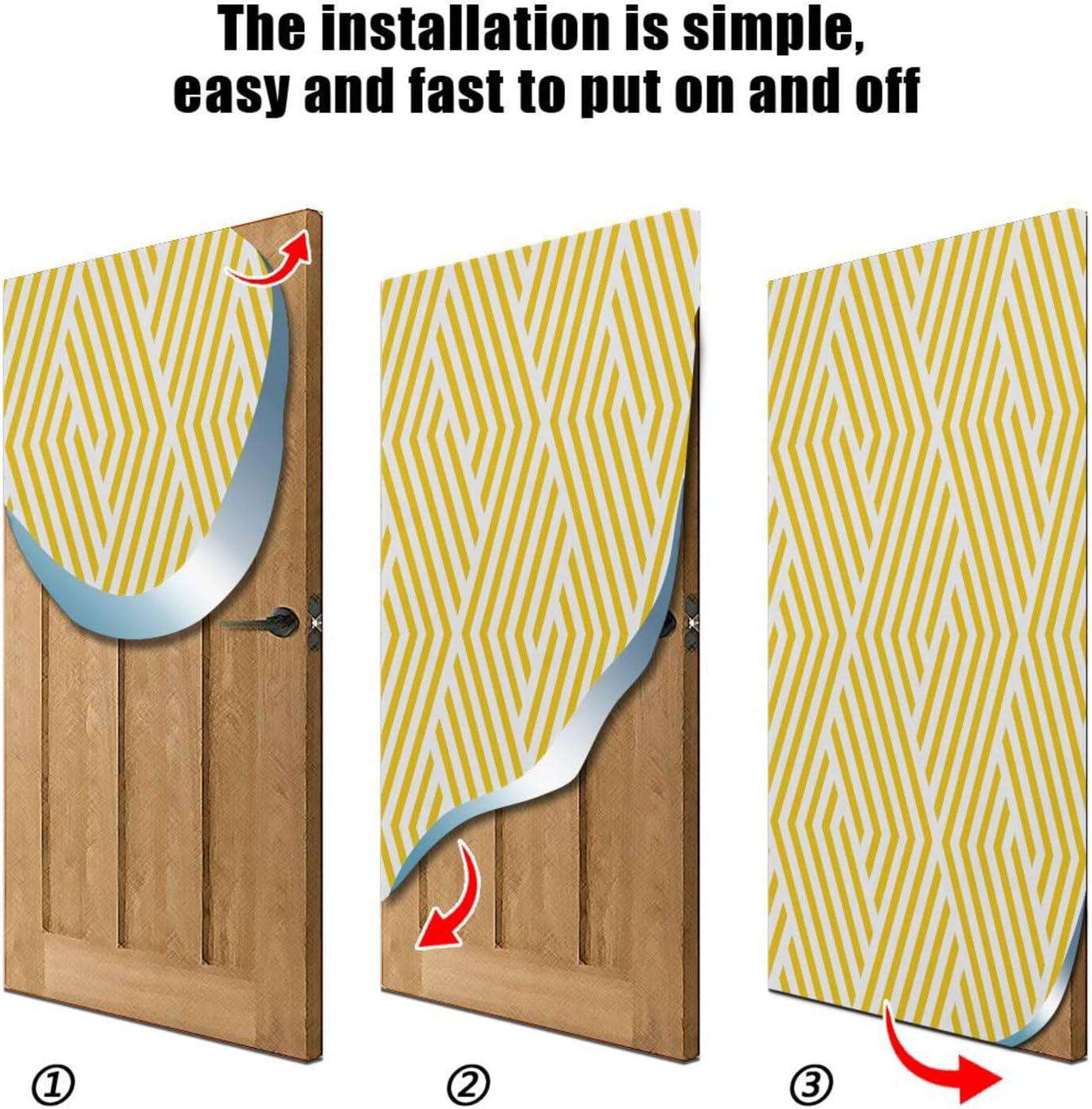 Susiyo Abstract Geometric Halloween Door Cover 32x79 in