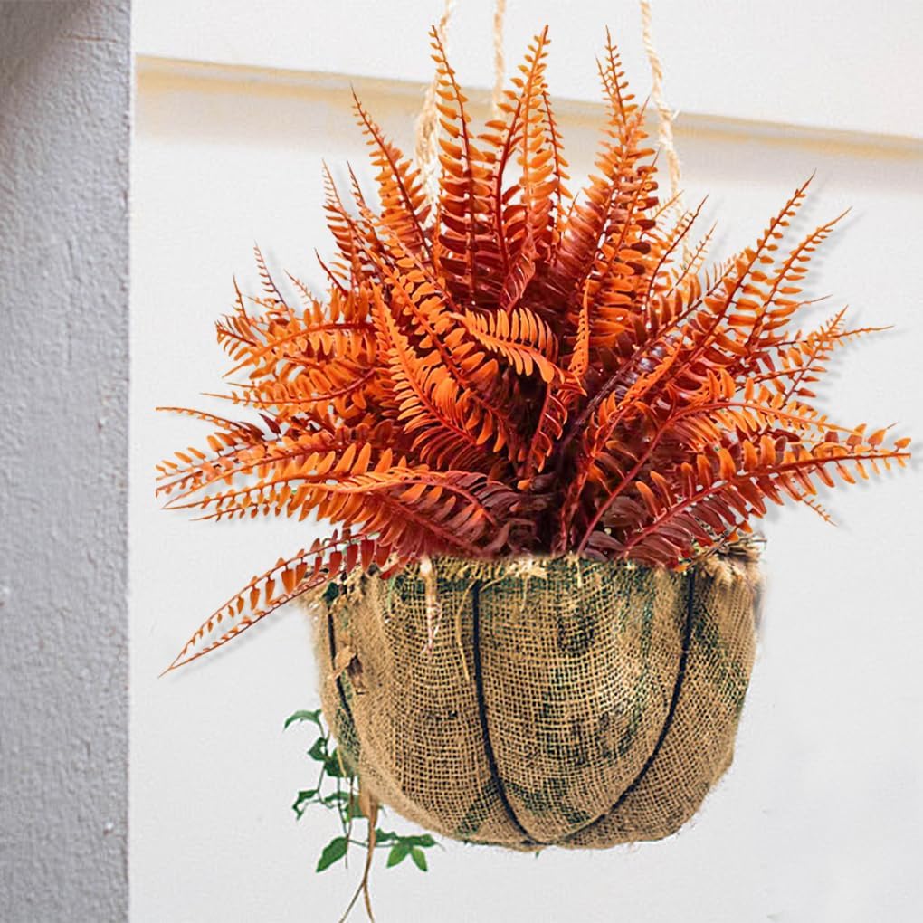 FineInno 12 Pcs Artificial Boston Ferns for Garden Decor