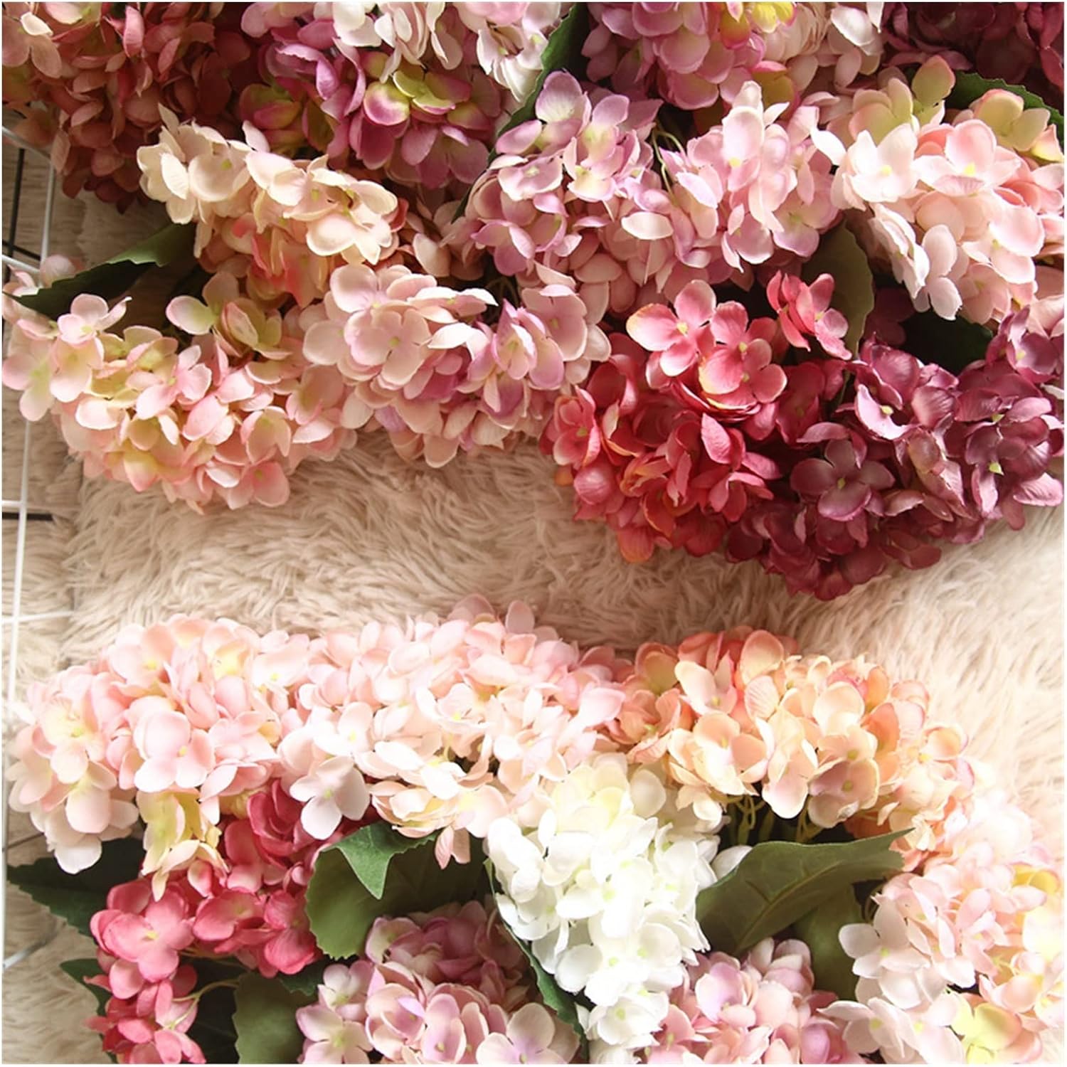 GaRcan Artificial Hydrangea Branch with Pot for Home Decor