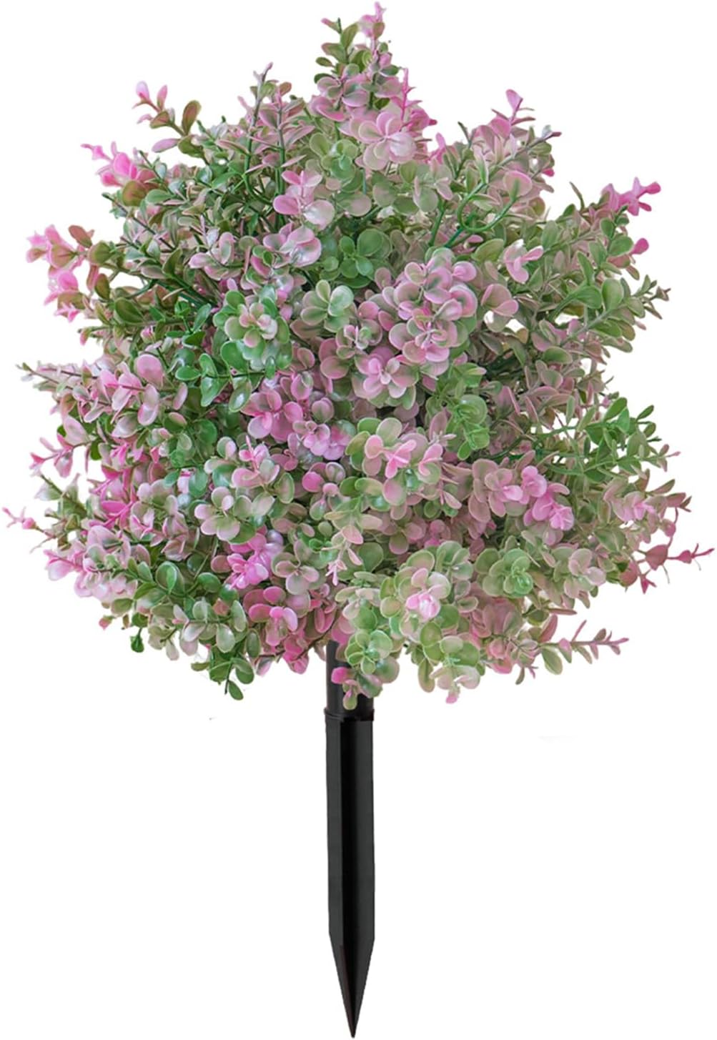 Owls Yard Artificial Boxwood Plants Purple and Green Faux Bushes