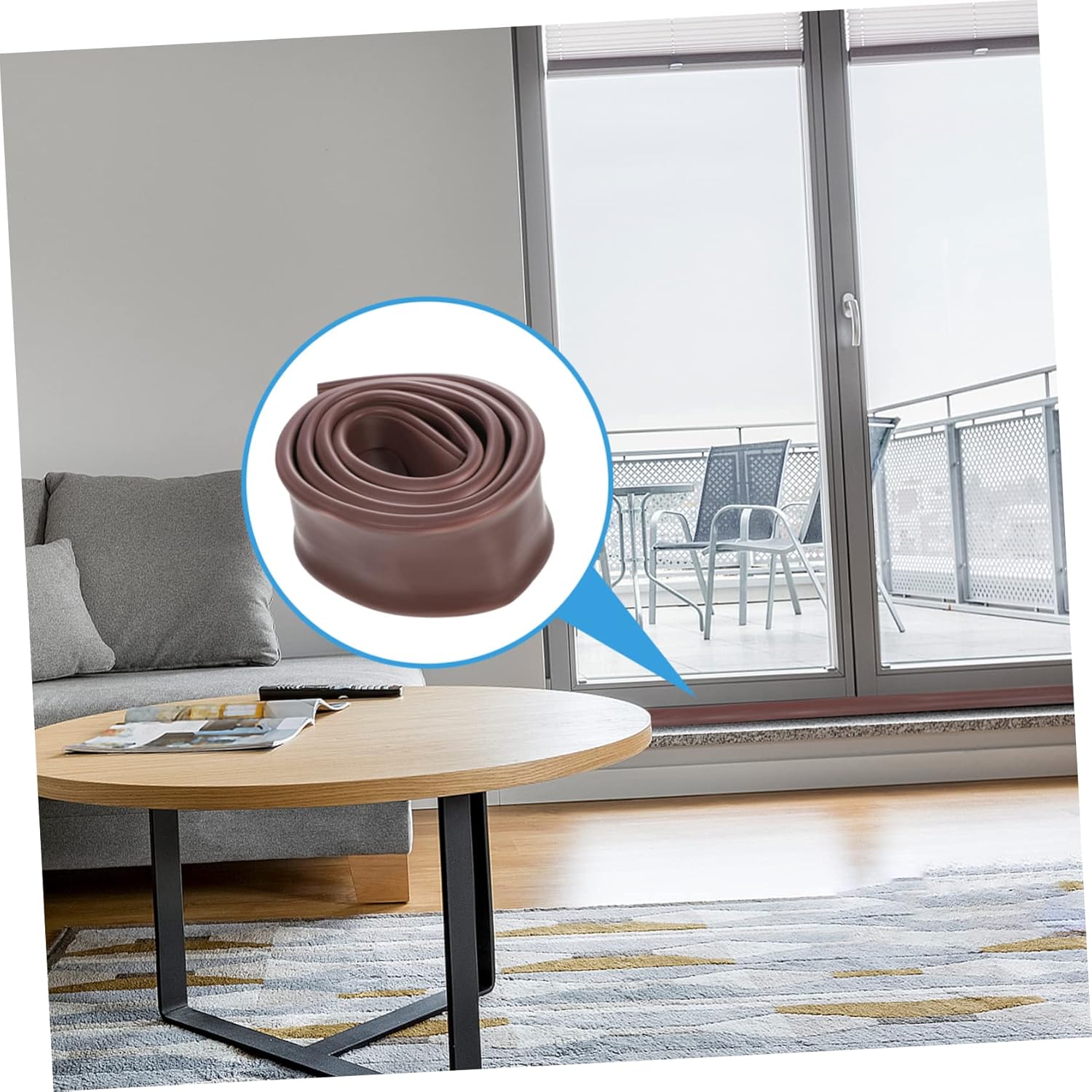 PRETYZOOM Door Draft Stopper Sealing Strip Windproof Noise Blocker