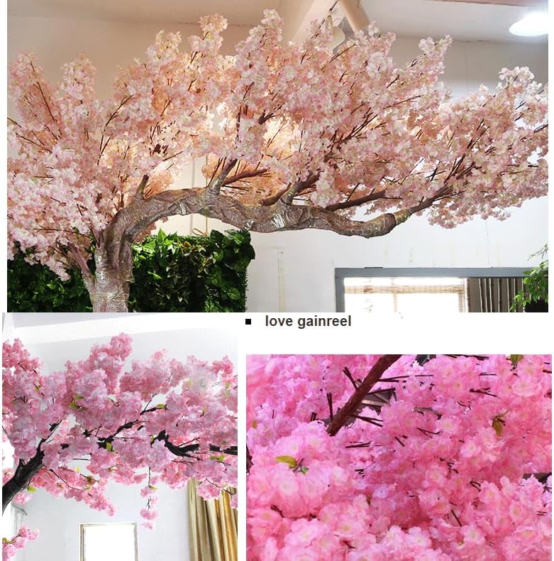 Pink Artificial Cherry Blossom Tree with Rattan Vines 1mx08m