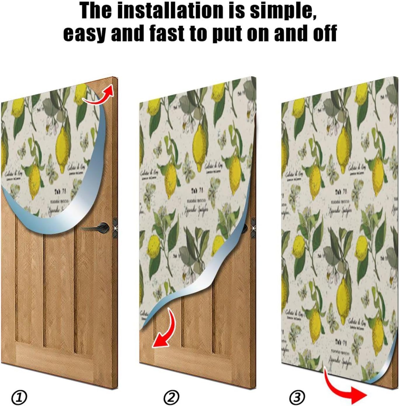 Susiyo Flower Leaves Lemon Halloween Door Cover