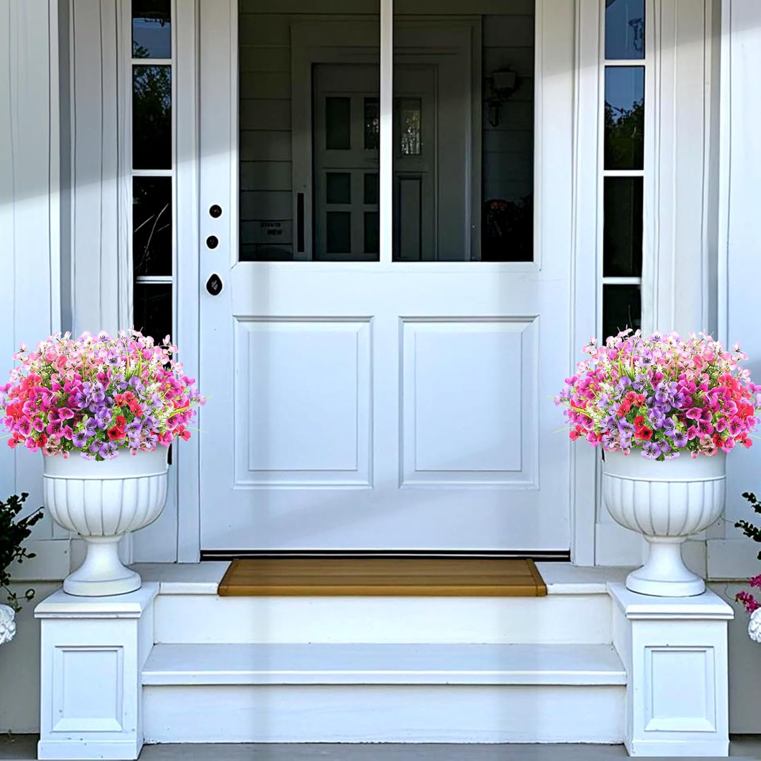 XYLENCO 15PCS Artificial Flowers for Outdoor and Indoor Use
