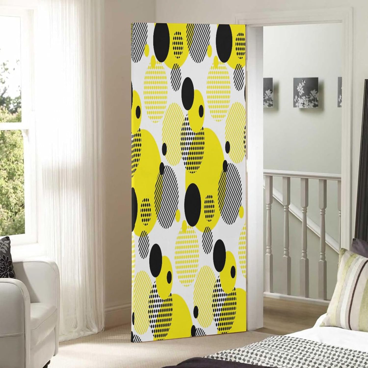 Susiyo Dots Halloween Door Cover Stretch Fabric Decor