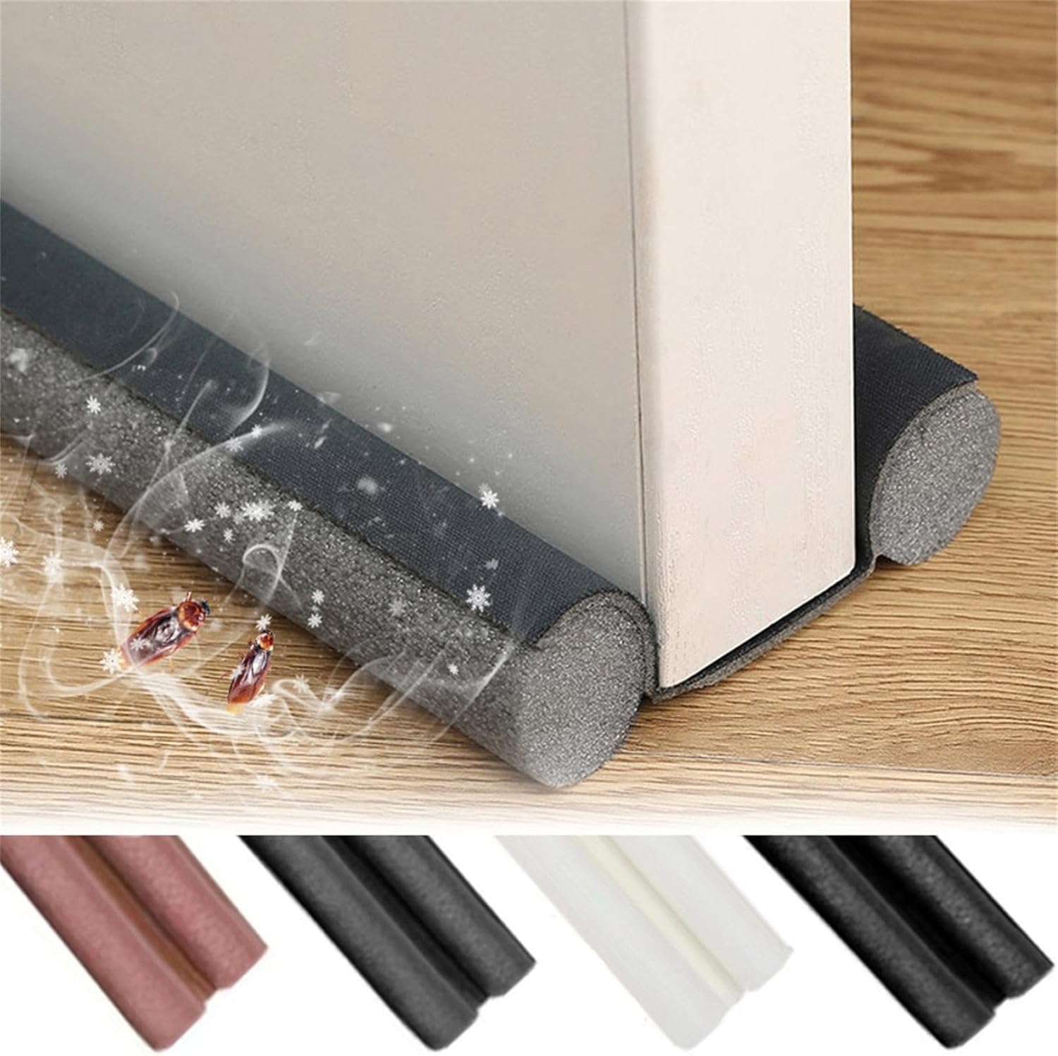 Adjustable Door Draft Stopper - 366 Inch Reduces Air Draft Noise