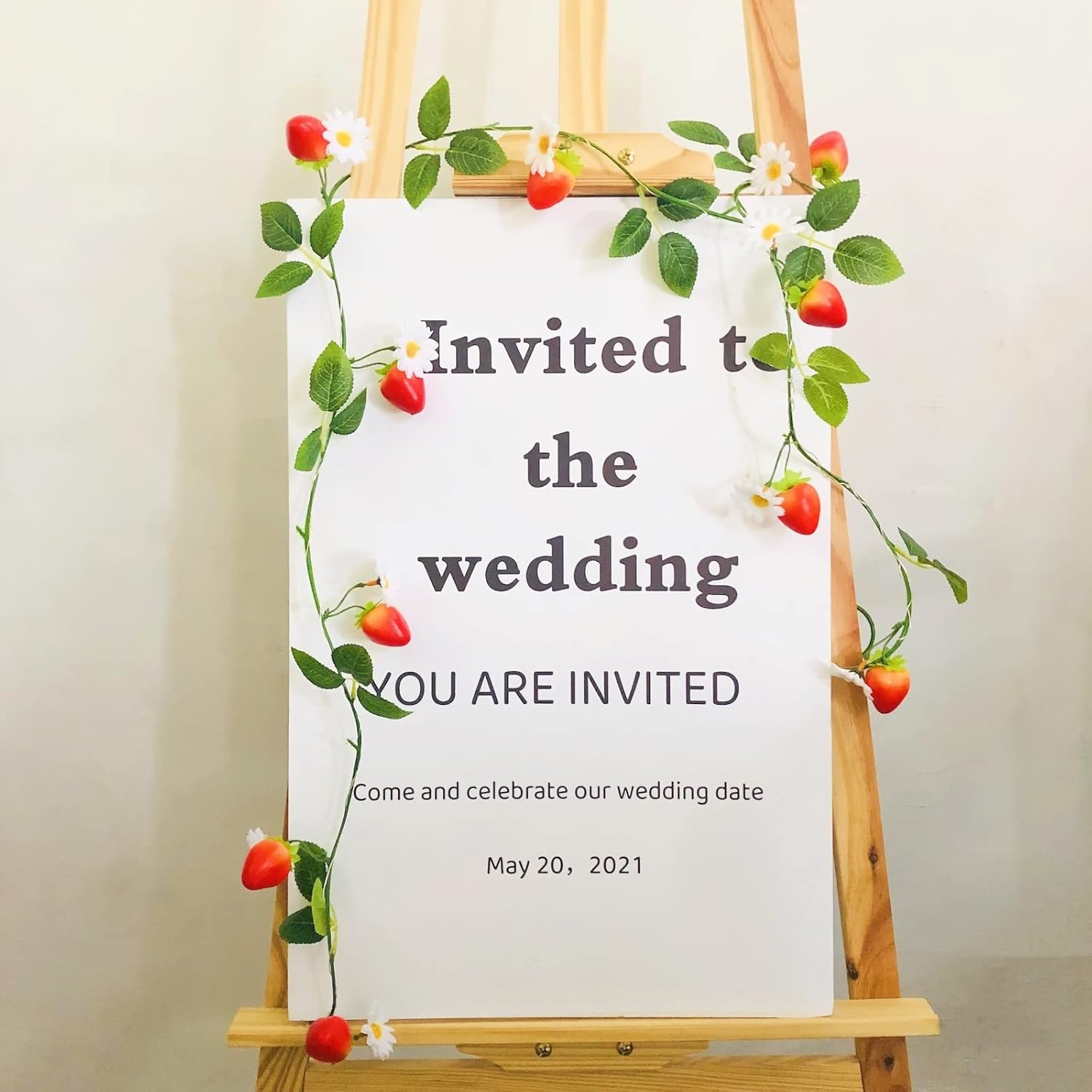 Artificial Strawberry Flower Vine Garland Wedding Decor