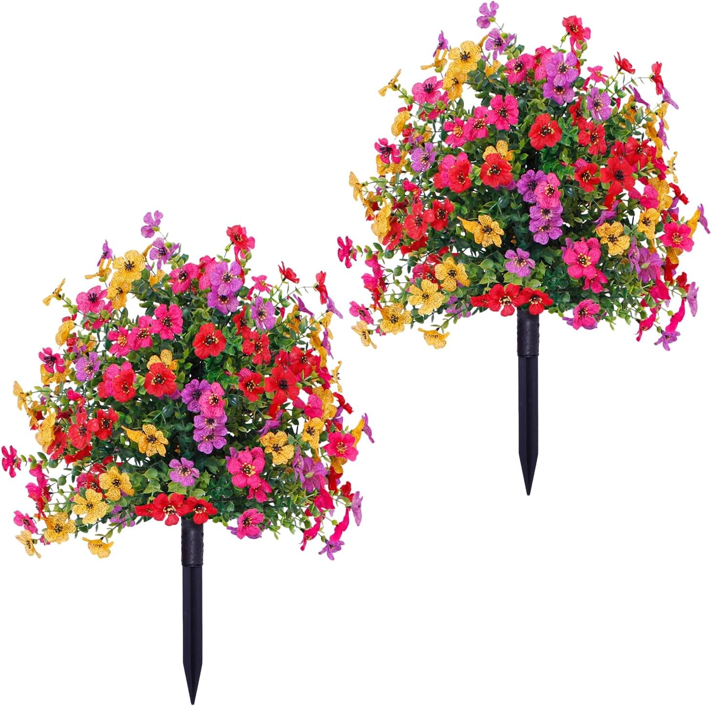 Artificial Violets with Ground Spikes 22 Inch 2pcs