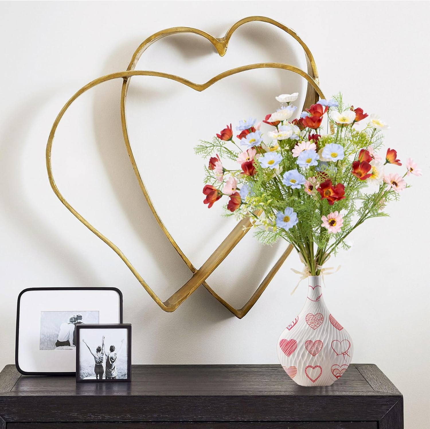 TIVMIK Artificial Flower Bouquet 24 Inch Realistic Silk Flowers