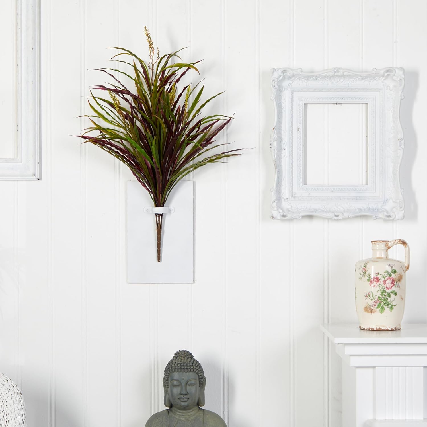 Nearly Natural 28in Fall Vanilla Grass Artificial Plant Set of 3