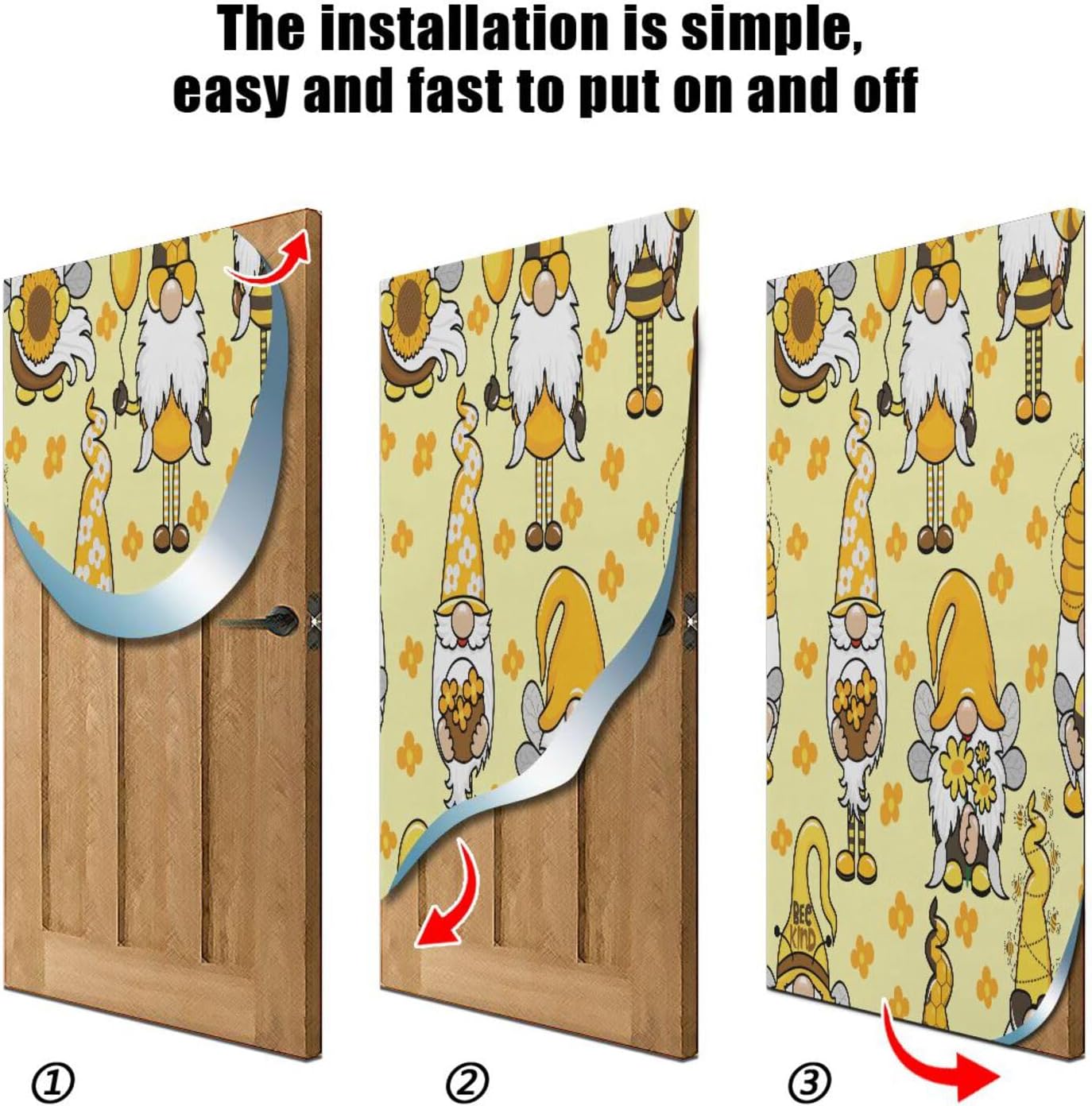 Susiyo Garden Honeybee Gnome Door Cover