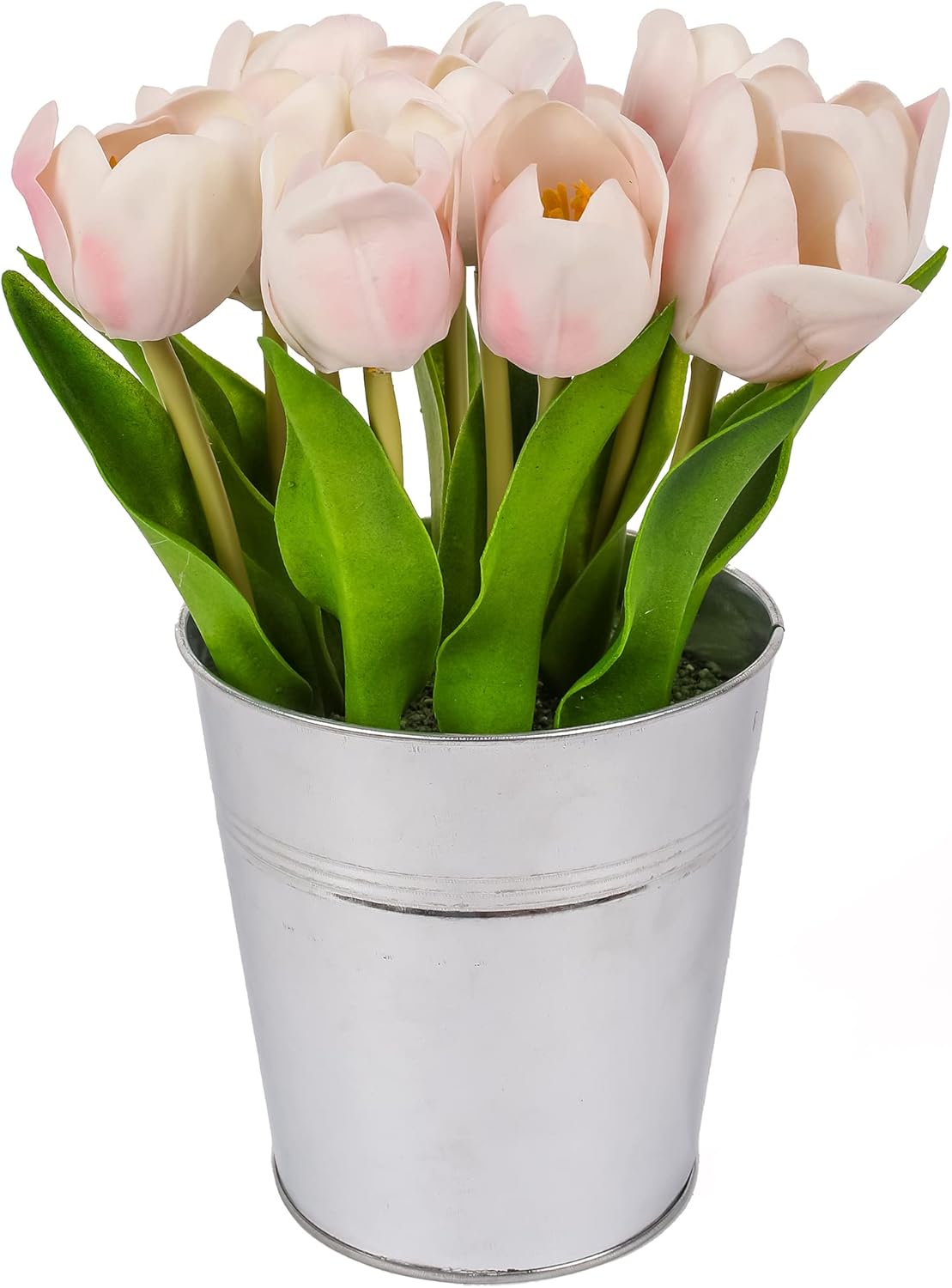 National Tree Company Artificial Tulip Bouquet with Metal Pot