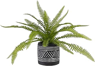 Northlight Artificial Boston Fern in Aztec Ceramic Pot