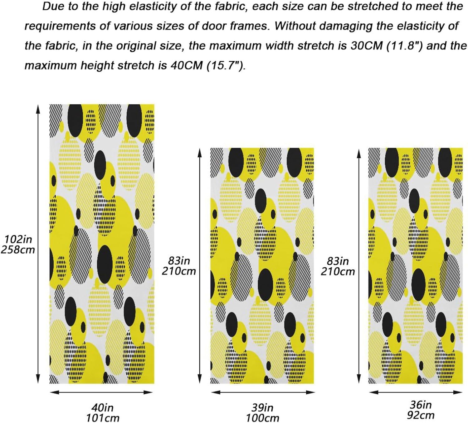 Susiyo Dots Halloween Door Cover Stretch Fabric Decor