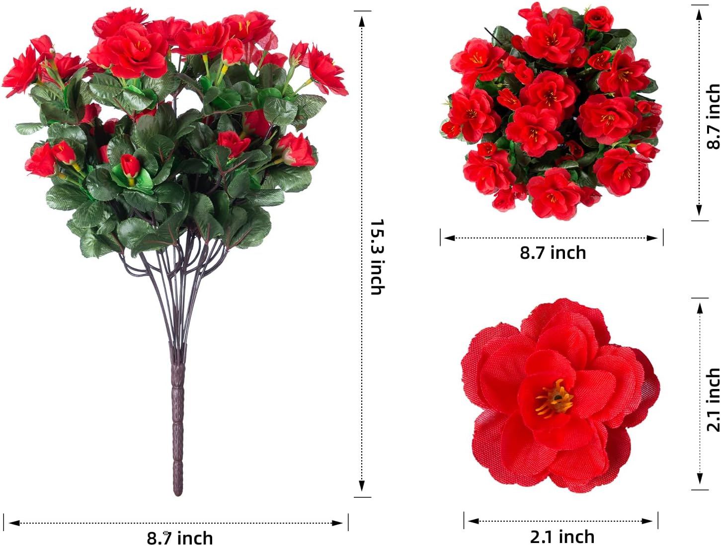Ivydale Artificial Camellia Flowers 3 Bundles UV Resistant