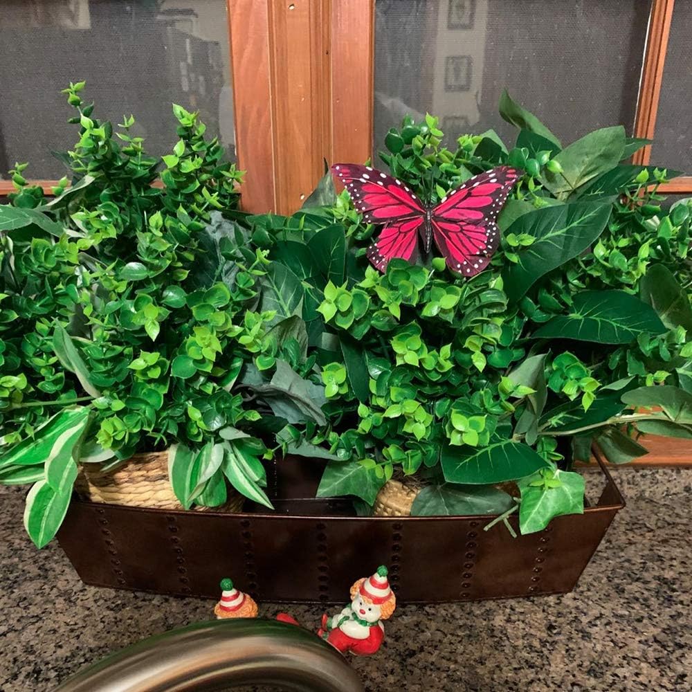 ArtBloom 12 Bundles UV Resistant Artificial Boxwood Flowers