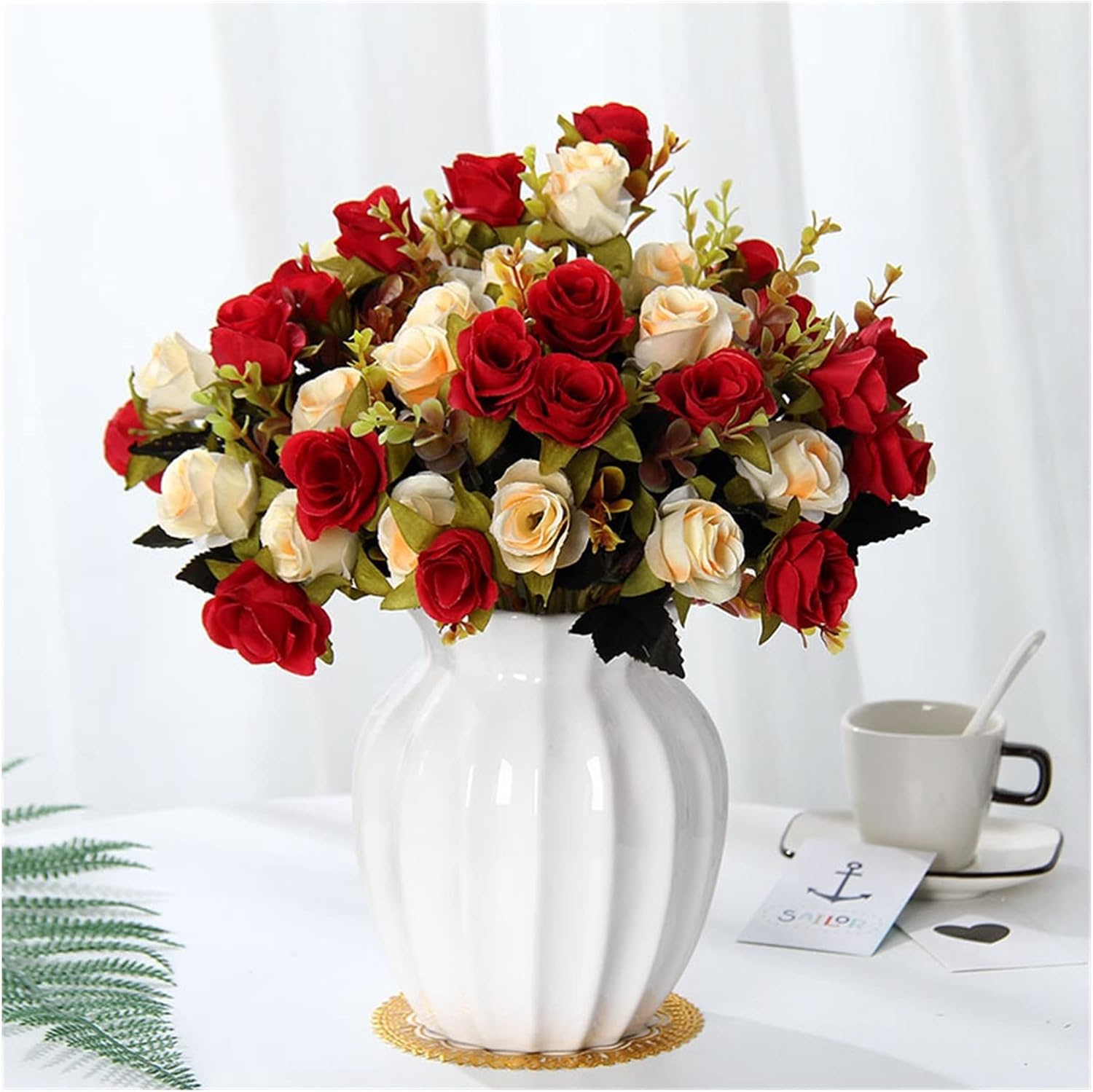 GaRcan Artificial Flowers Bouquet with Silk Rose Peony Hydrangea