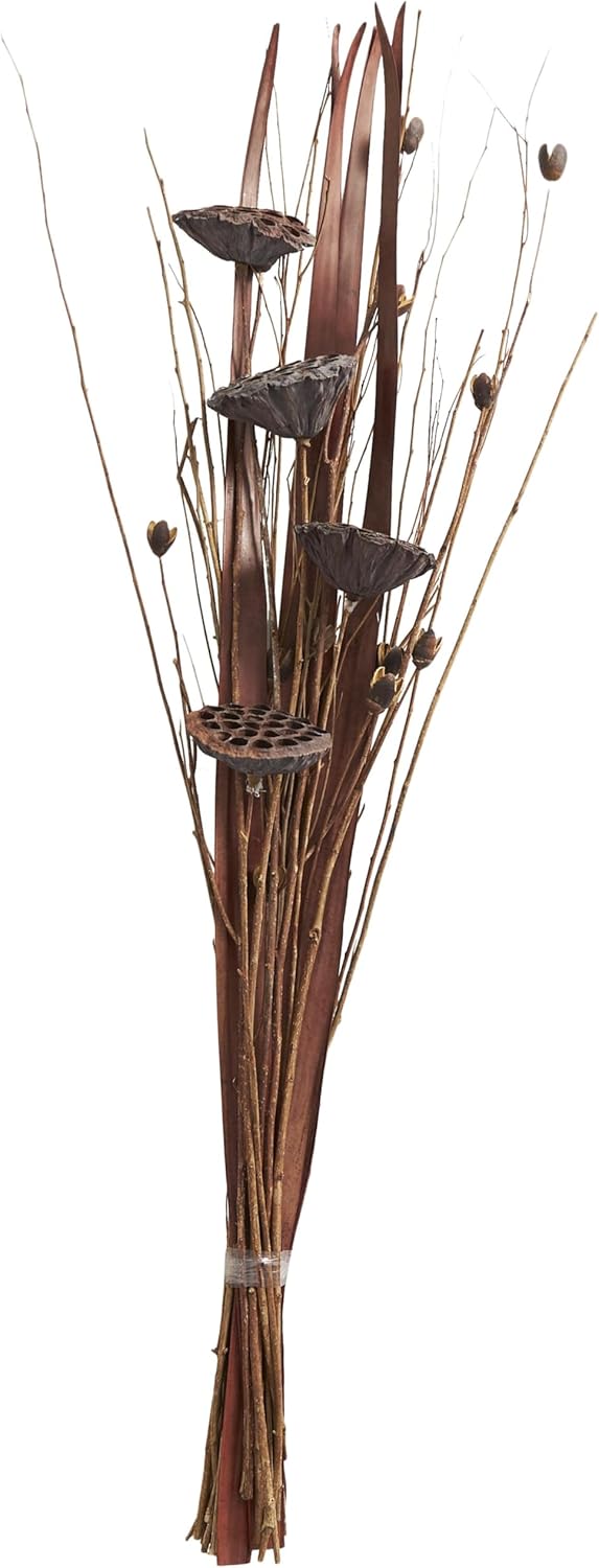 Deco 79 Dried Lotus Flower Decor