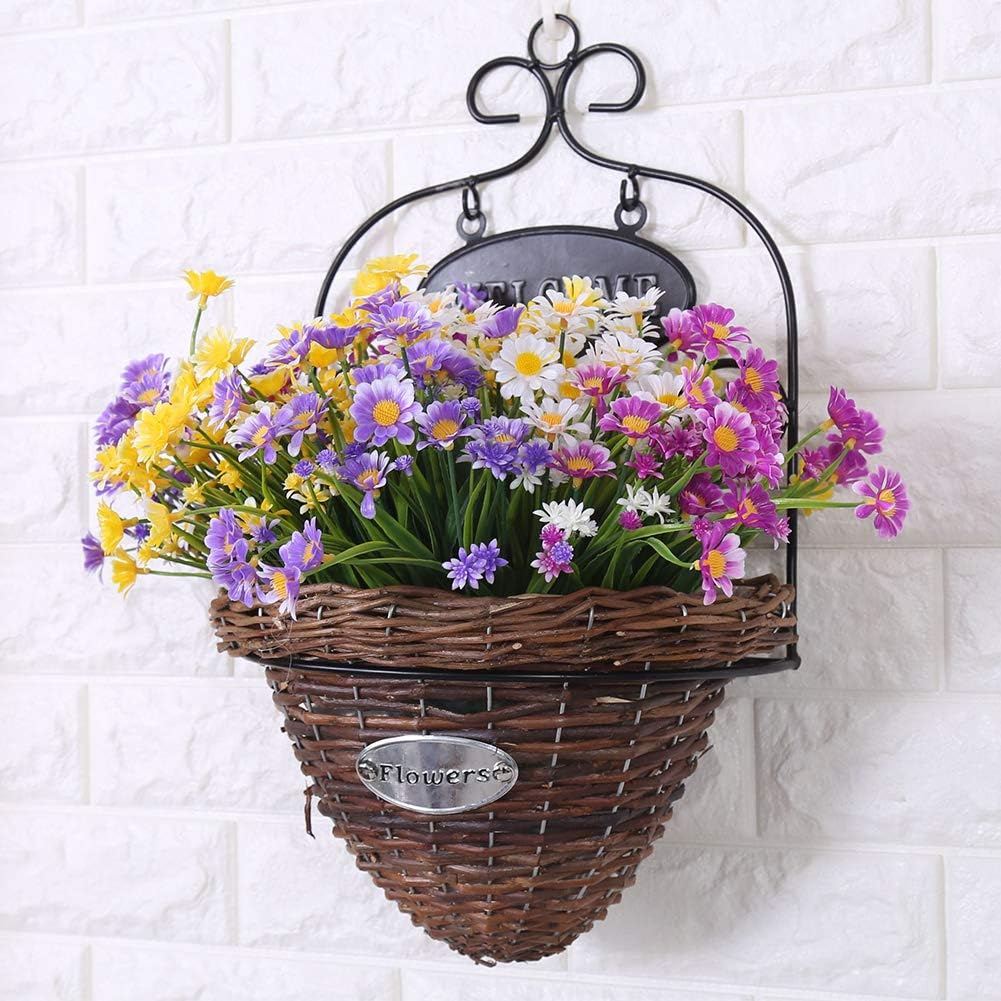8 Bundles Artificial Daisies Flowers for Outdoor Decor