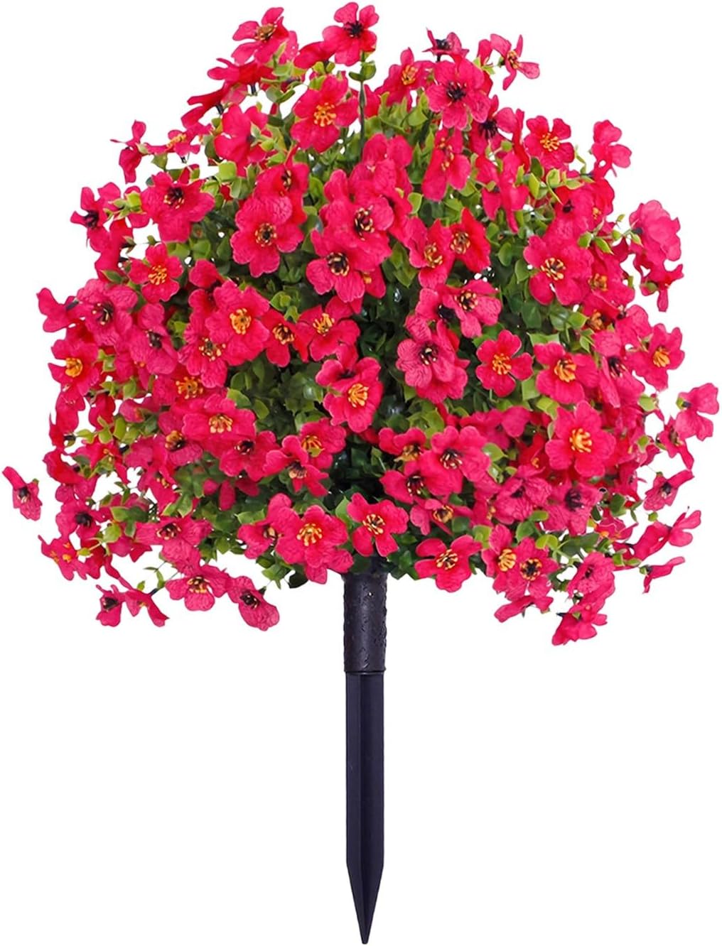 23 Inch Hot Pink Artificial Violet Stake Flowers