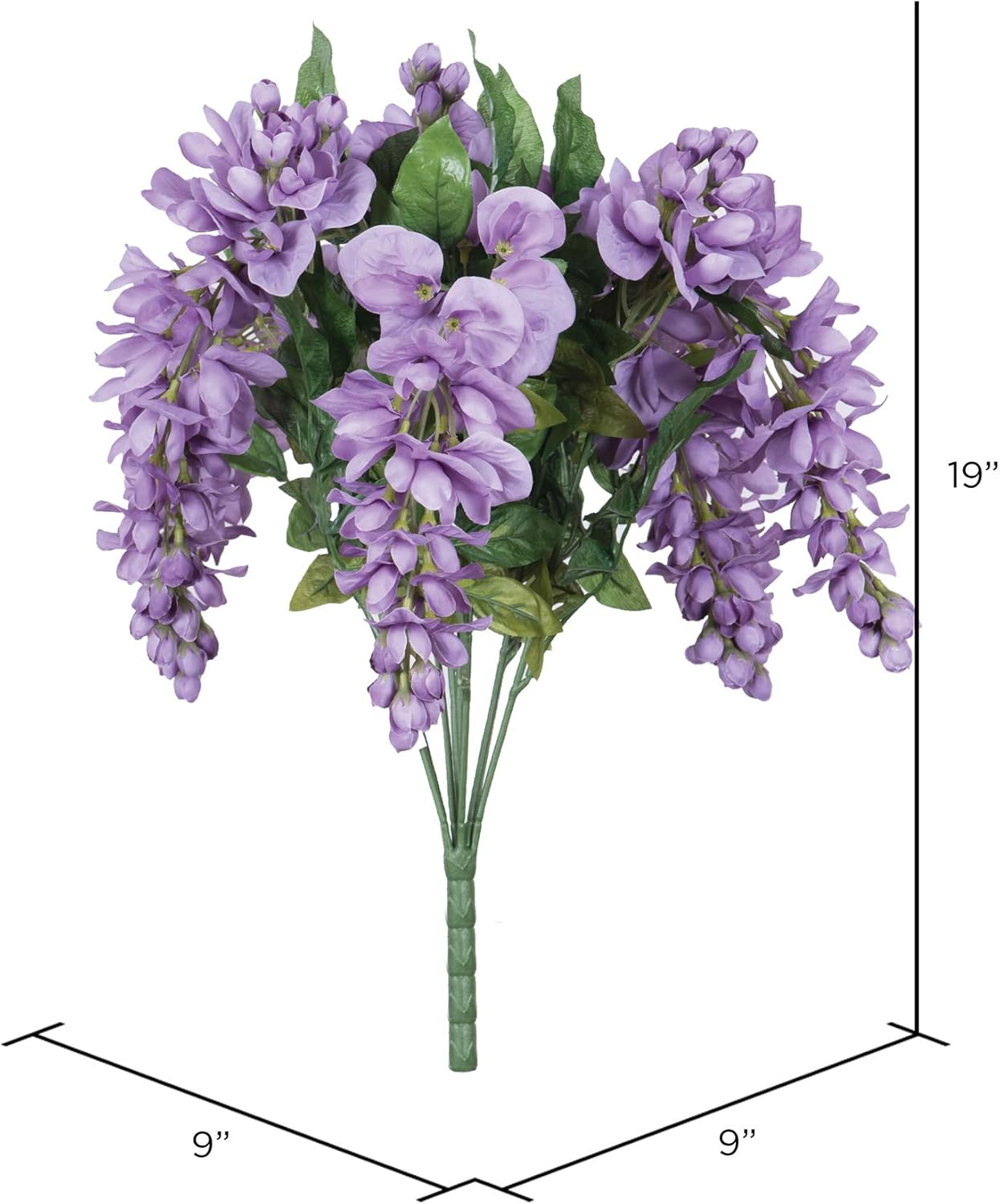 Vickerman Artificial Lavender Wisteria Bush 19 Inches