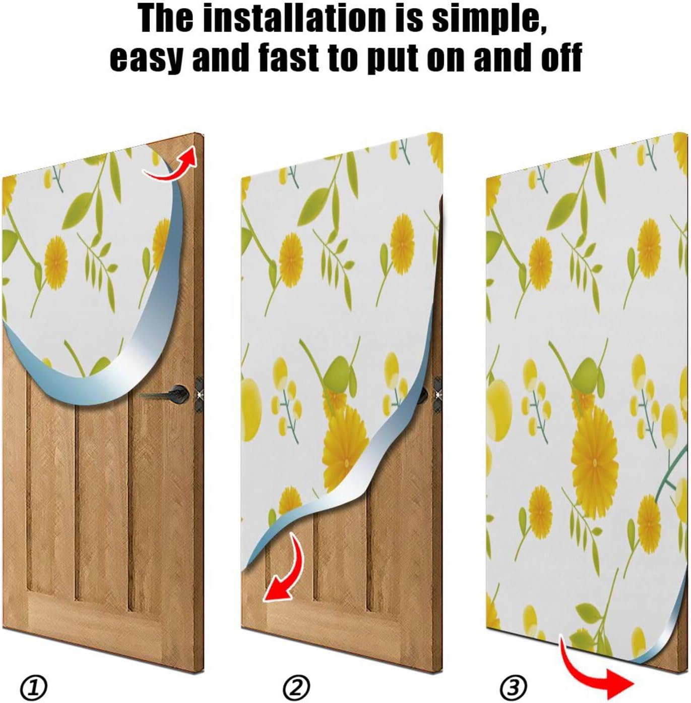 Susiyo Cute Halloween Door Cover with Stretch Fabric 32x79 in