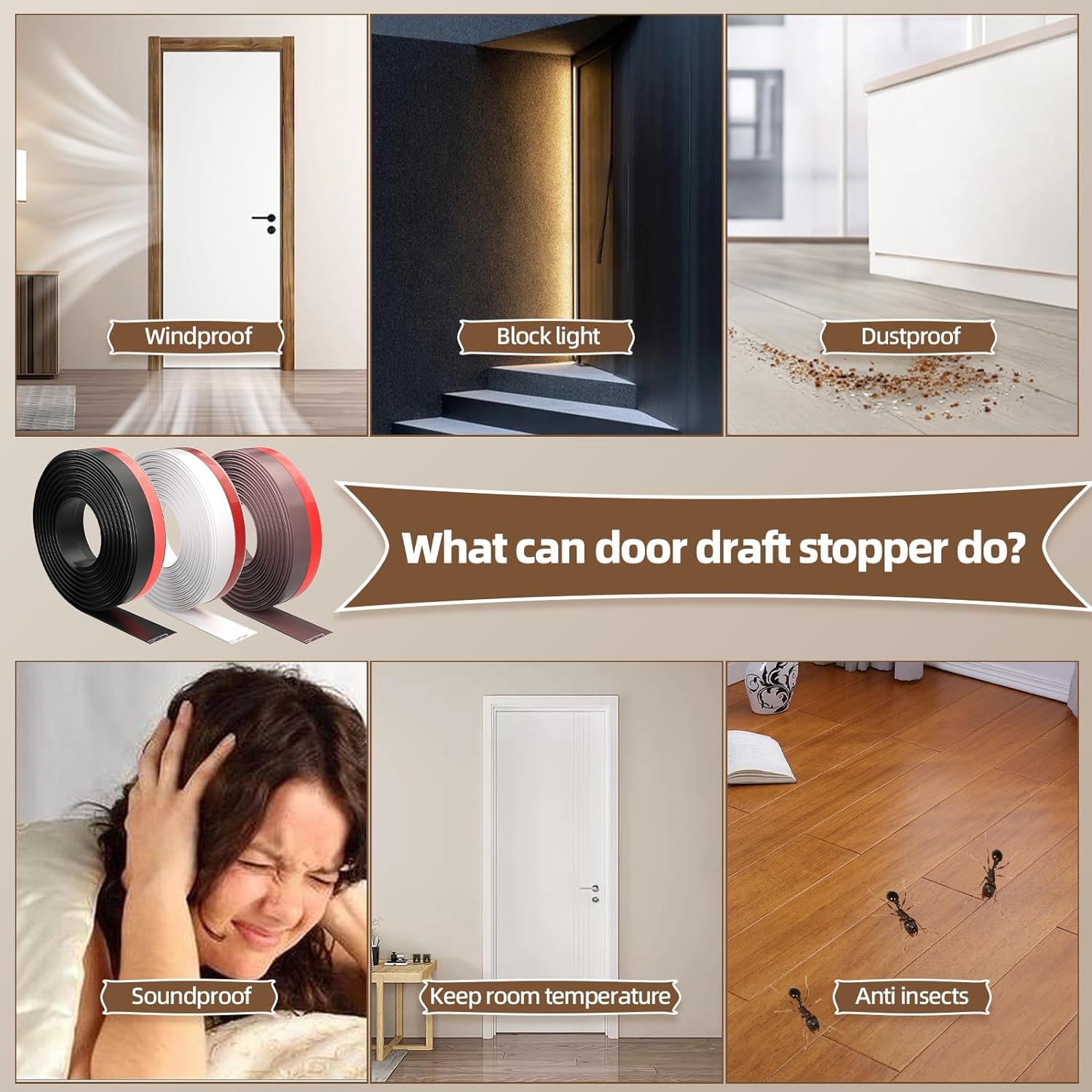 Vannesse 78 Inch Door Draft Stopper Seal