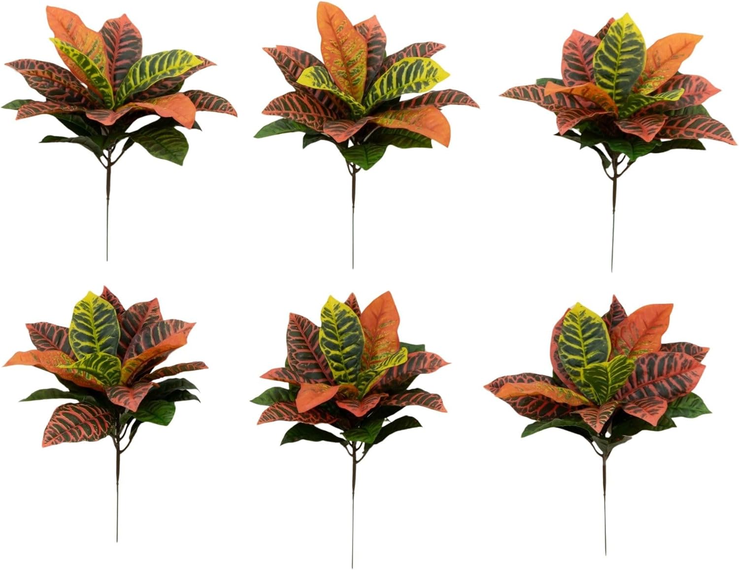 Nearly Natural 17 Garden Croton Artificial Plant Set of 6
