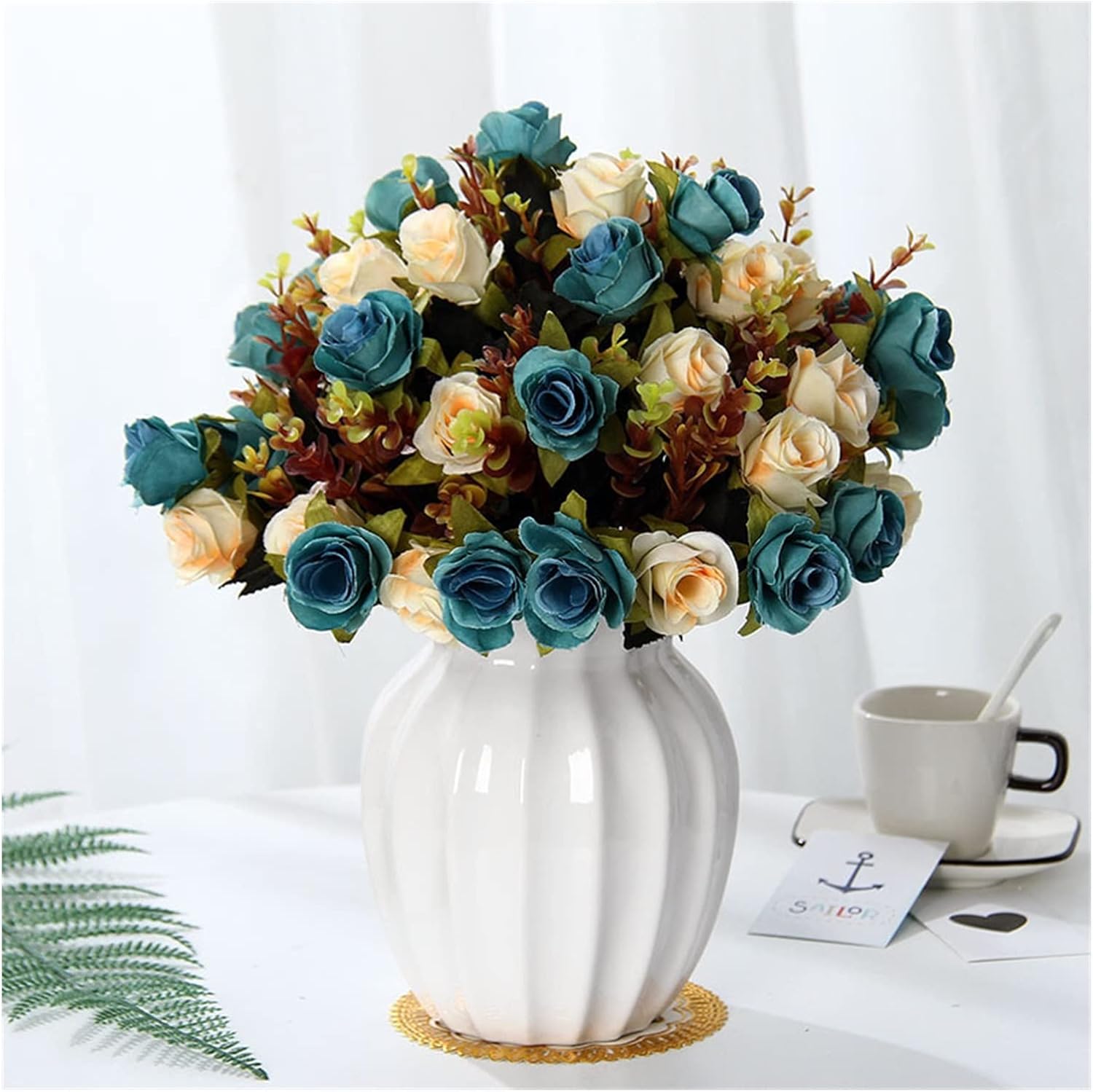 GaRcan Artificial Flowers Bouquet with Silk Rose Peony Hydrangea