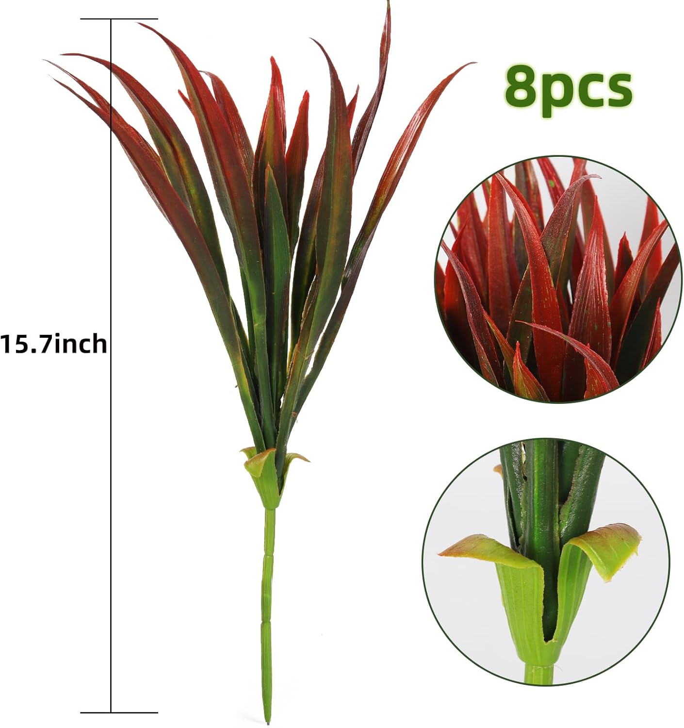 RECUTMS 12 Bundles Artificial Flowers UV Resistant