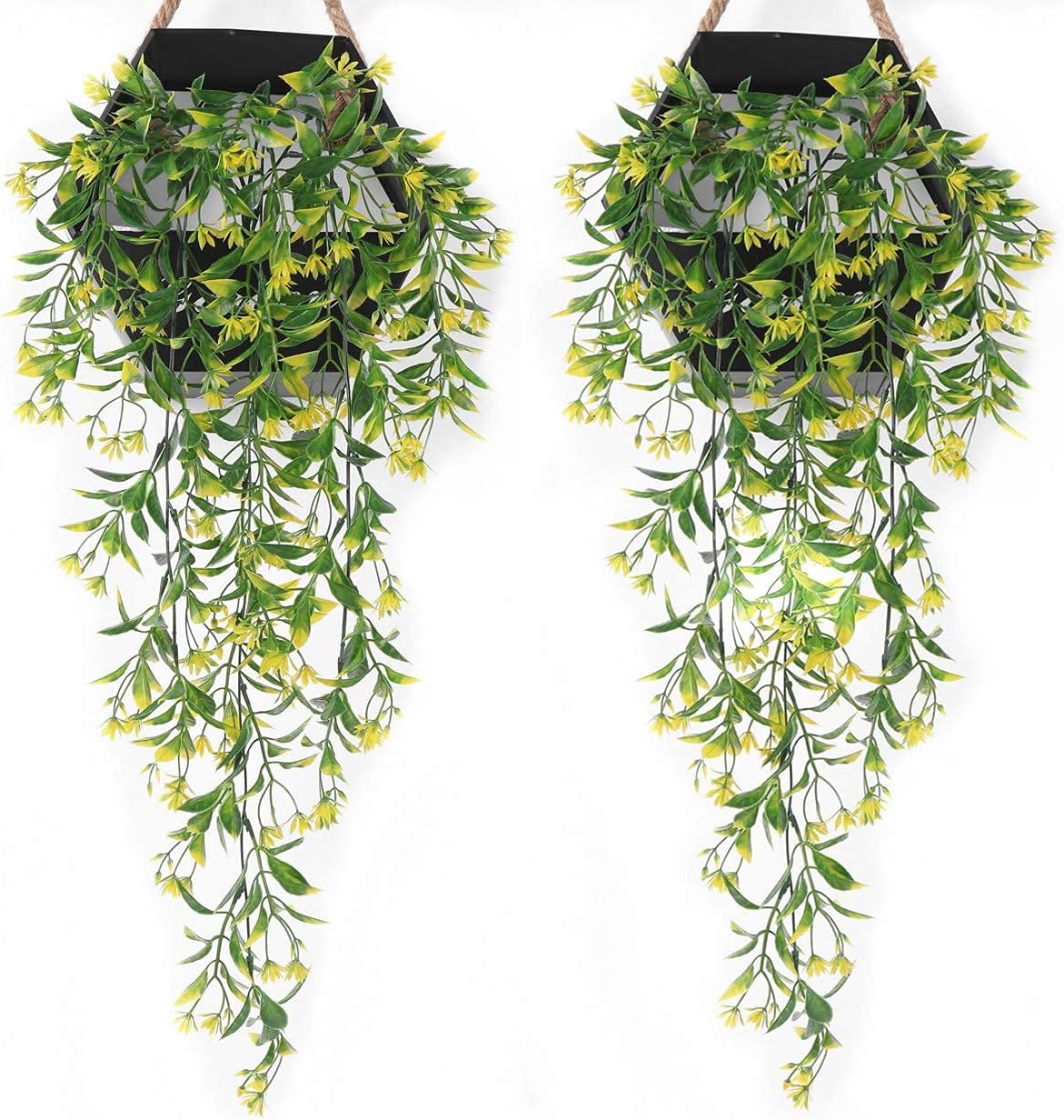 Yellow Artificial Hanging Vine Flowers Decor 4 Pack