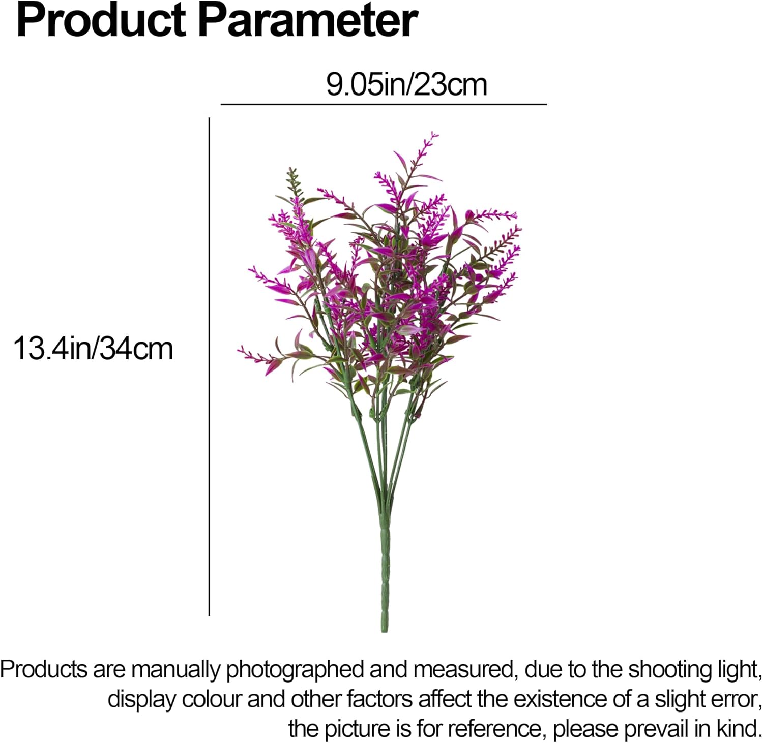 Fuchsia Lavender Faux Plants 8 Bundles UV Resistant Artificial Flowers