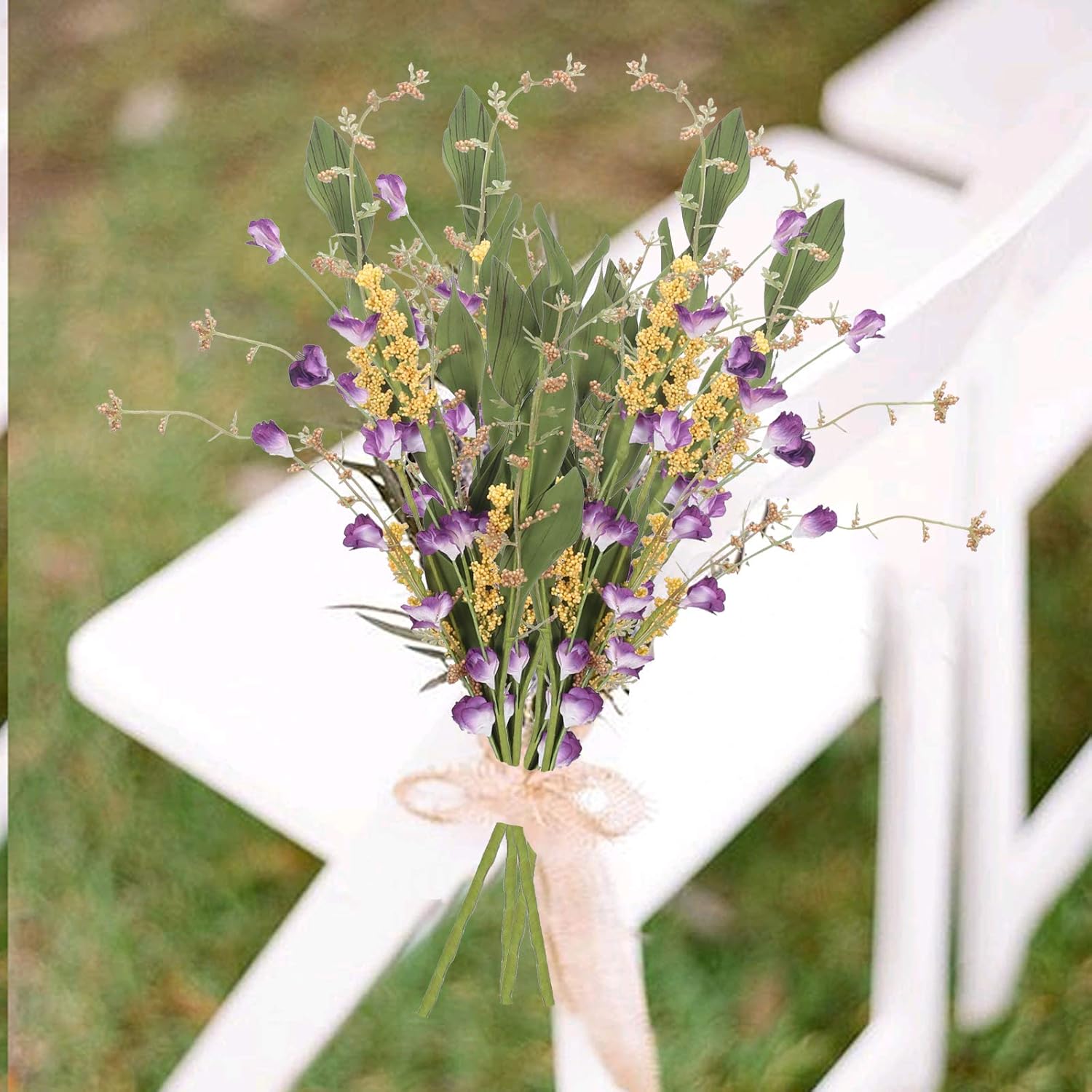 4Pcs Artificial Flowers Spring Decor Indoor Faux Plants