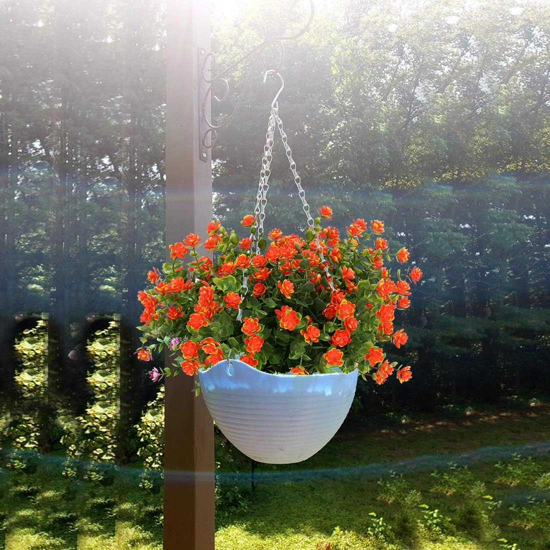 6 Bundles Artificial Flowers Fake Greenery UV Resistant