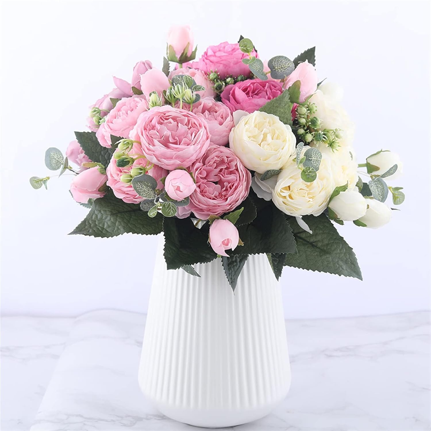GaRcan 30cm Silk Peony Artificial Flowers Bouquet