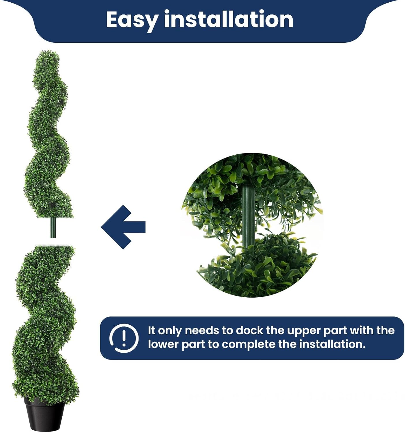 Artificial Boxwood Tree 59 Inch Outdoor Decor